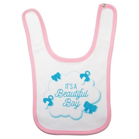 Bavaglino neonato it's a beautiful boy beautiful girl  Divertenti