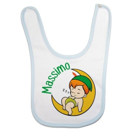 Bavaglino neonato personalizzato con nome baby peter Divertenti