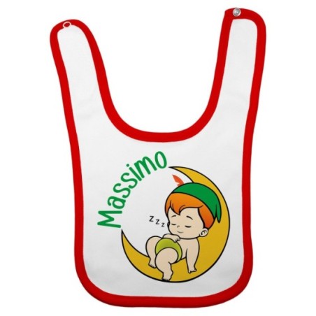 Bavaglino neonato personalizzato con nome baby peter Divertenti