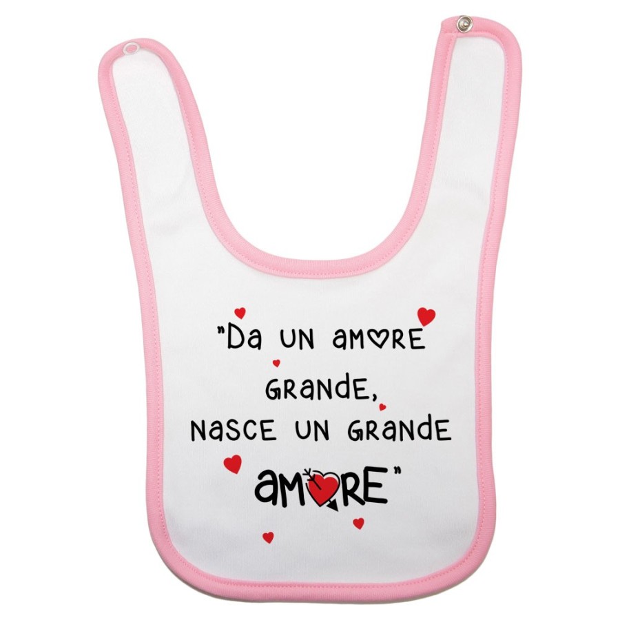 Bavaglino neonato da un amore grande nasce un grande amore Divertenti