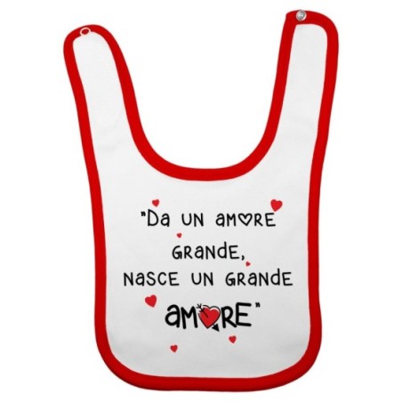 Bavaglino neonato da un amore grande nasce un grande amore Divertenti