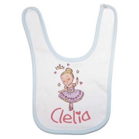 Bavaglino neonata personalizzato con nome baby ballerina Divertenti