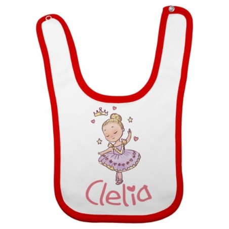Bavaglino neonata personalizzato con nome baby ballerina Divertenti