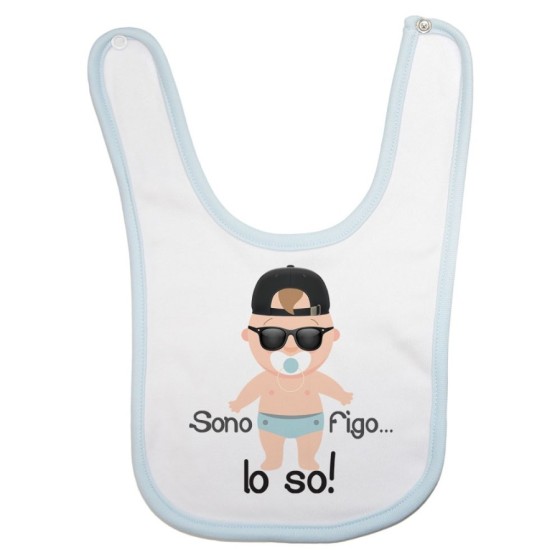 Bavaglino neonato sono figo lo so streetwear Divertenti