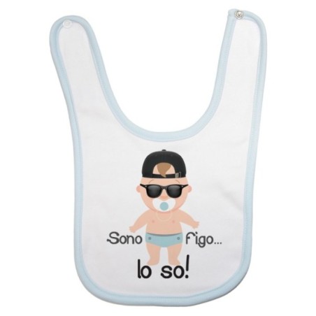 Bavaglino neonato sono figo lo so streetwear