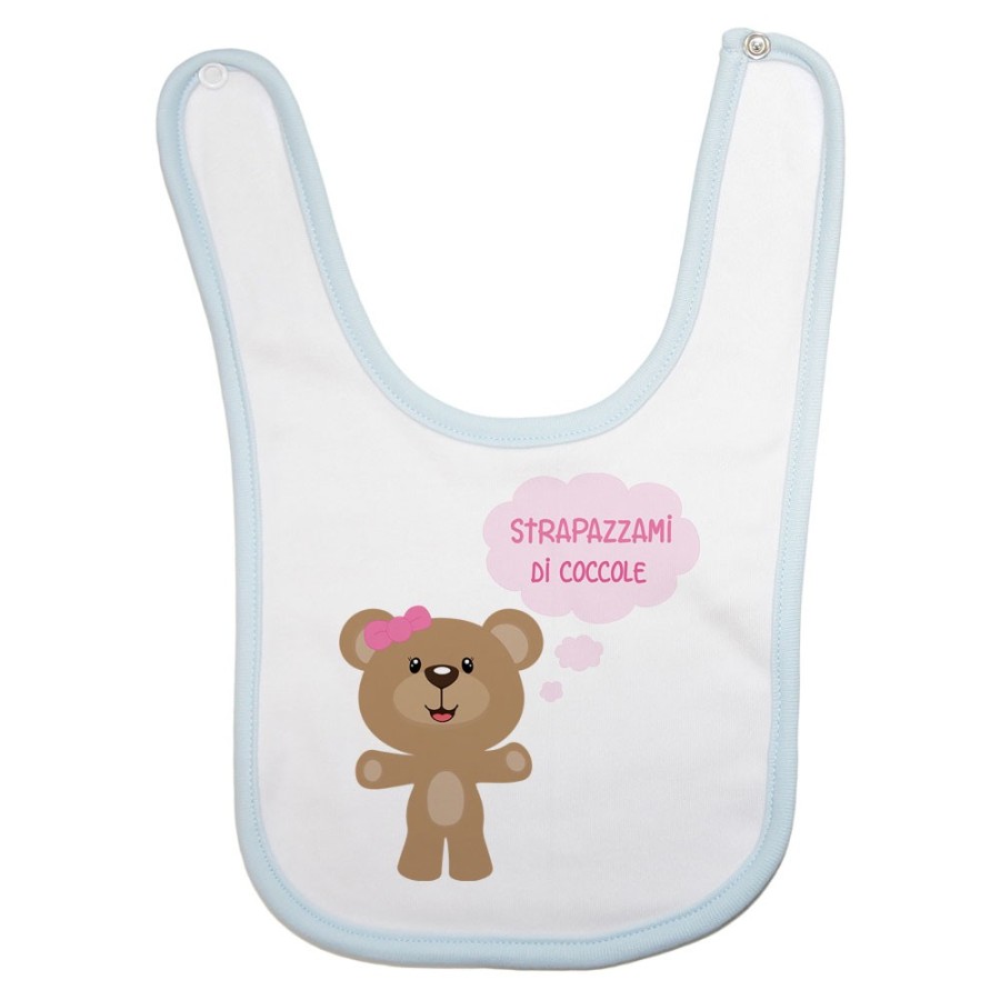Bavaglino neonato strapazzami di coccole Divertenti