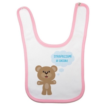 Bavaglino neonato strapazzami di coccole Divertenti