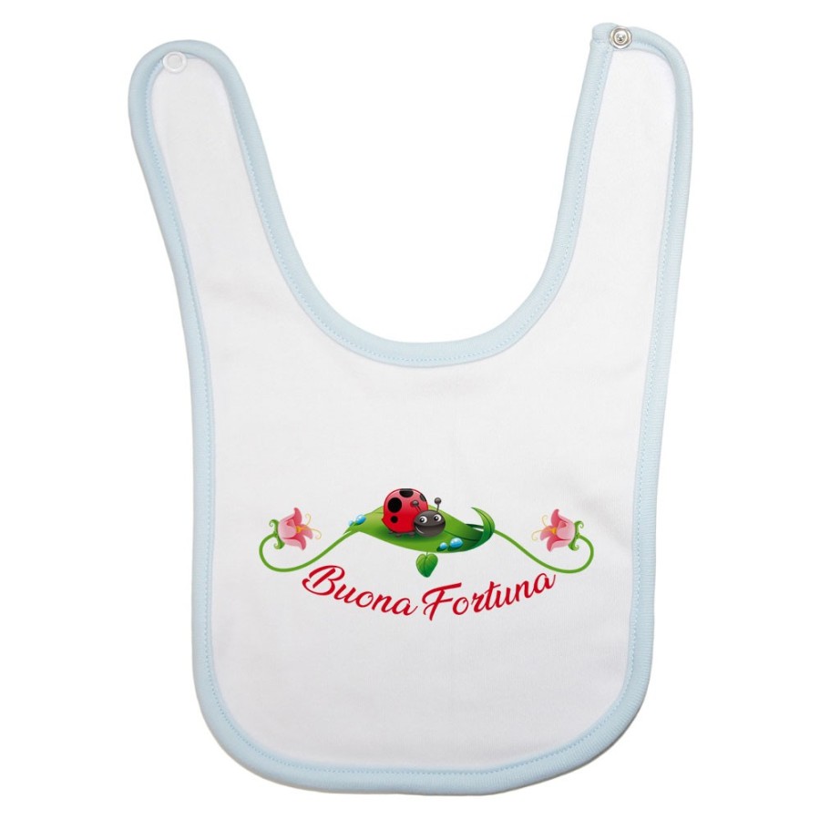 Bavaglino neonato buona fortuna coccinella Divertenti