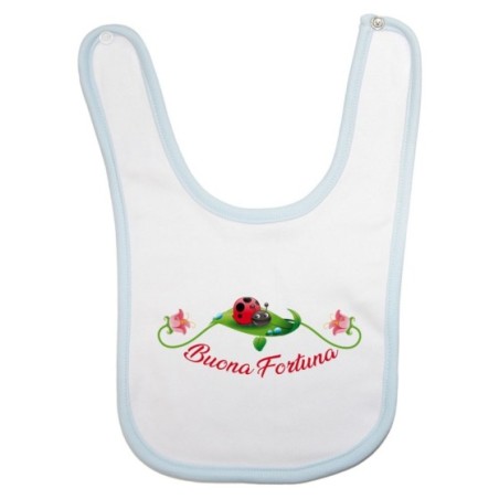 Bavaglino neonato buona fortuna coccinella Divertenti