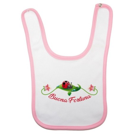 Bavaglino neonato buona fortuna coccinella Divertenti