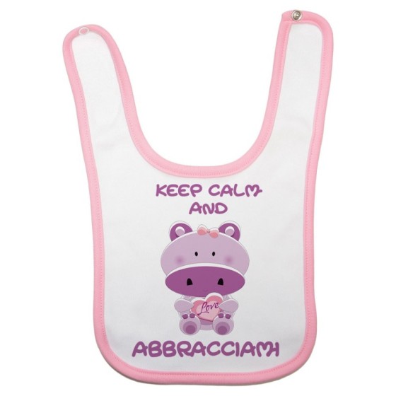 Bavaglino neonato keep calm and abbracciami Divertenti