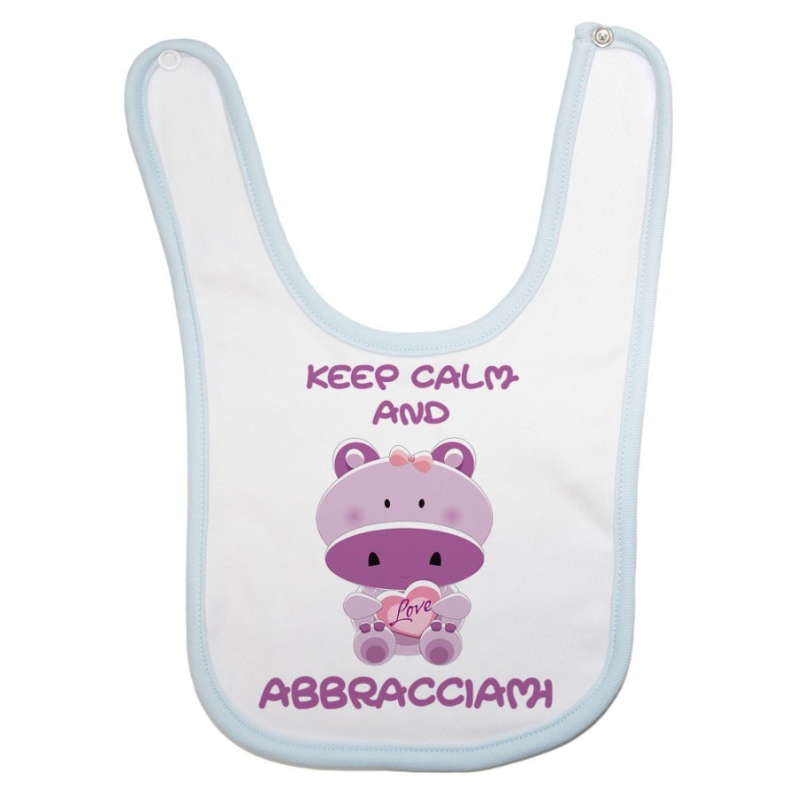 Bavaglino neonato keep calm and abbracciami Divertenti