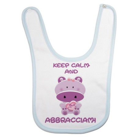 Bavaglino neonato keep calm and abbracciami Divertenti
