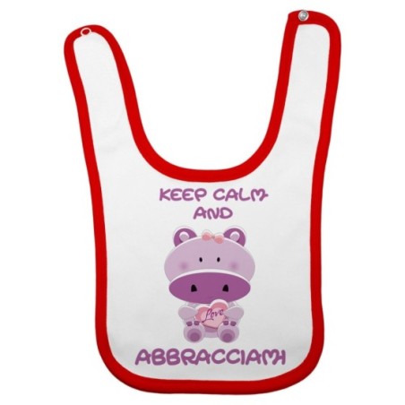 Bavaglino neonato keep calm and abbracciami Divertenti