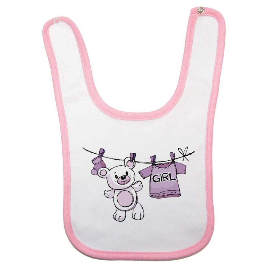 Bavaglino neonato boy girl con orsetto Divertenti