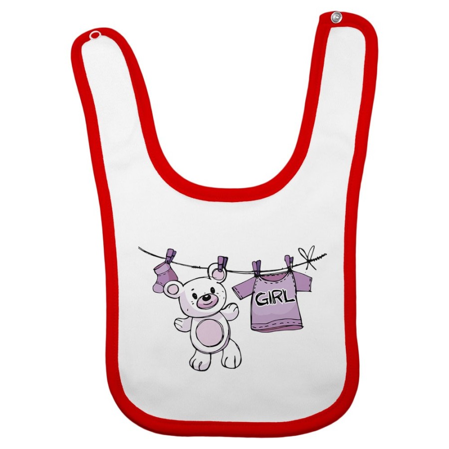 Bavaglino neonato boy girl con orsetto Divertenti