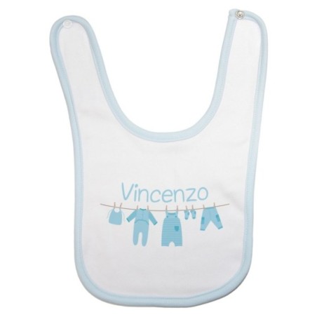 Bavaglino neonato personalizzato con nome vestitini appesi Divertenti