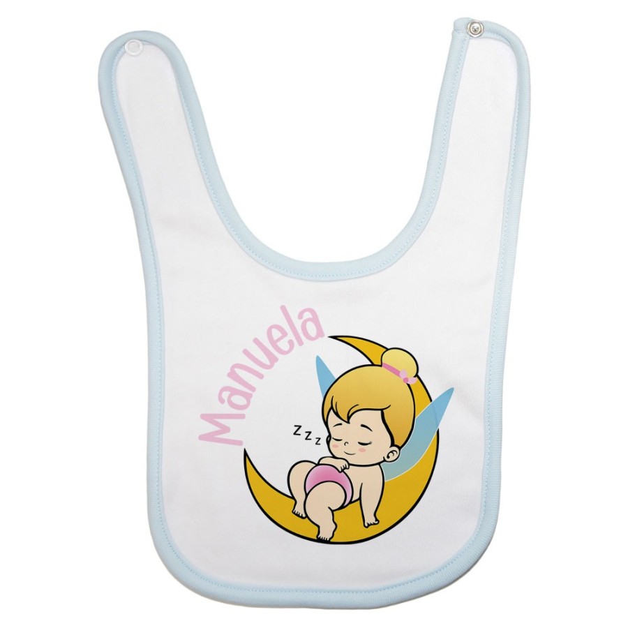 Bavaglino neonata personalizzato con nome baby trilli Divertenti