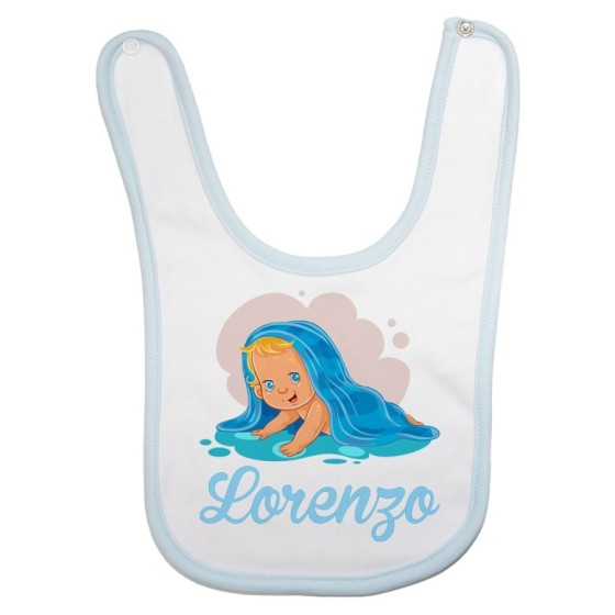 Bavaglino neonato personalizzato con nome bimbo con asciugamano Divertenti