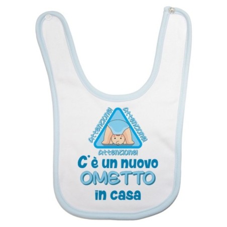 Bavaglino neonato attenzione c'è un nuovo ometto in casa