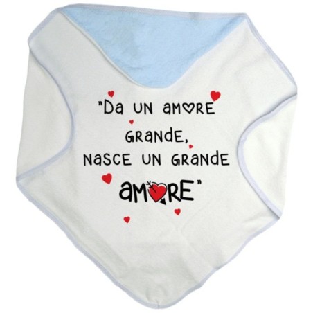 Accappatoio neonato da un amore grande nasce un grande amore