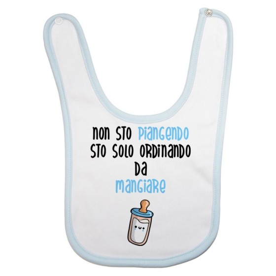 Bavaglino neonato non sto piangendo sto solo ordinando da mangiare Divertenti