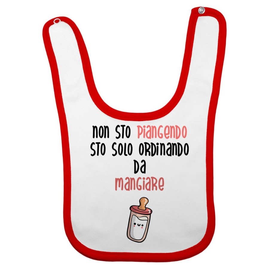 Bavaglino neonato non sto piangendo sto solo ordinando da mangiare Divertenti
