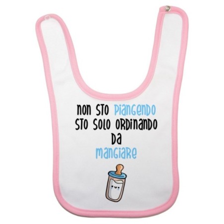 Bavaglino neonato non sto piangendo sto solo ordinando da mangiare Divertenti