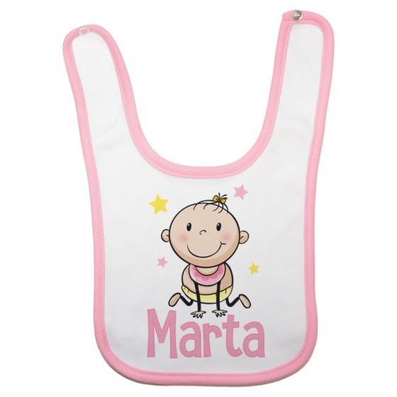 Bavaglino neonato personalizzato con nome bimbo bimba stellare Divertenti