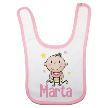 Bavaglino neonato personalizzato con nome bimbo bimba...