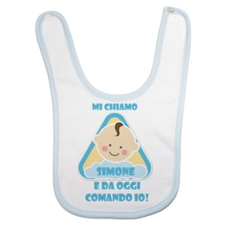 Bavaglino neonato personalizzato con nome eccomi e da...