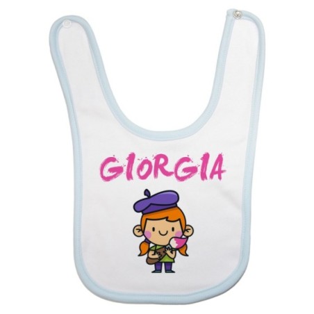Bavaglino neonato personalizzato con nome piccolo artista Divertenti