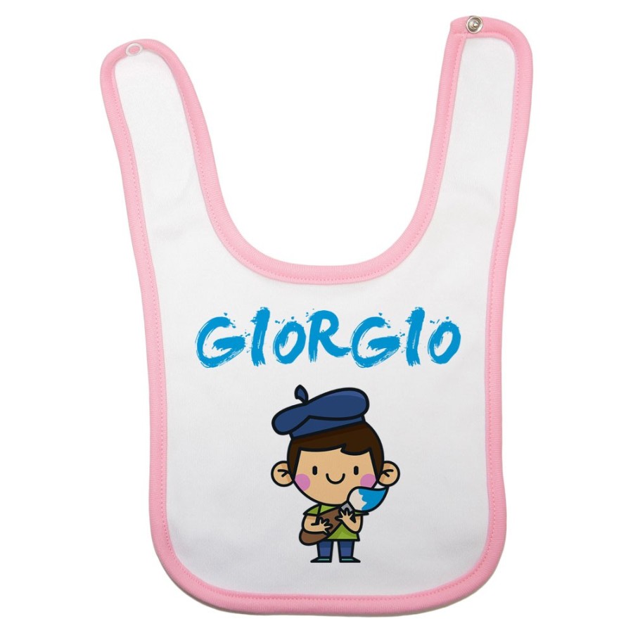 Bavaglino neonato personalizzato con nome piccolo artista Divertenti
