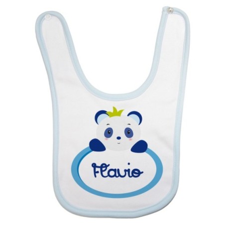 Bavaglino neonato personalizzato con nome panda