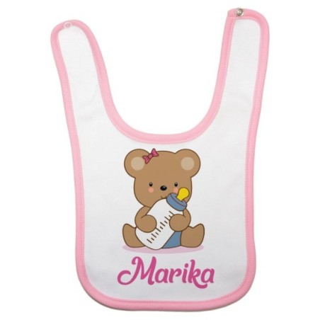 Bavaglino neonato personalizzato con nome baby bear
