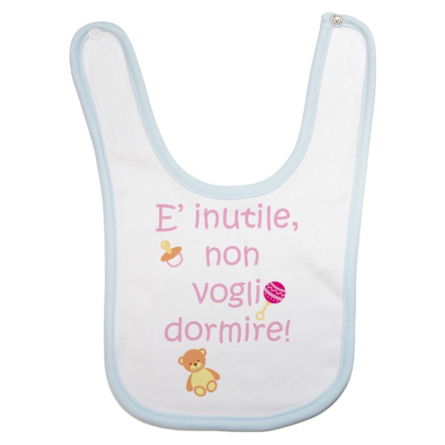 Bavaglino neonato non voglio dormire Divertenti