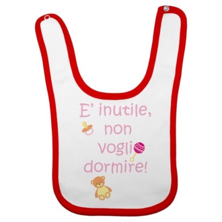 Bavaglino neonato non voglio dormire Divertenti