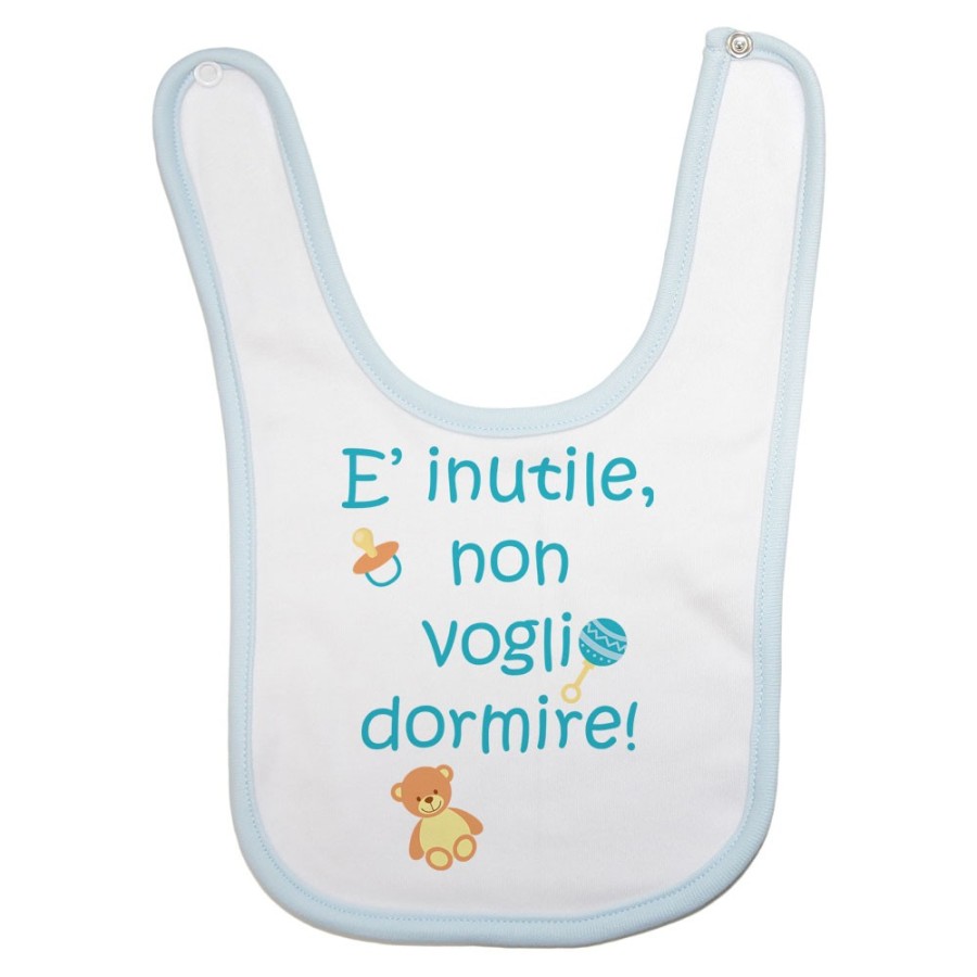 Bavaglino neonato non voglio dormire Divertenti
