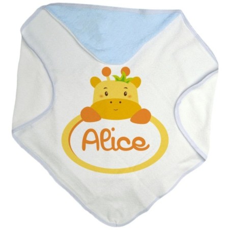 Accappatoio neonata personalizzato con nome giraffa Divertenti