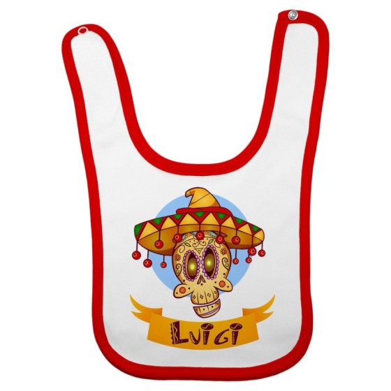 Bavaglino neonato personalizzato con nome sombrero Divertenti