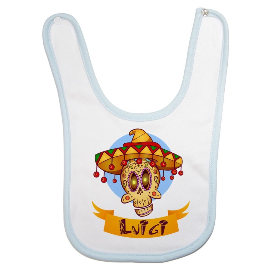 Bavaglino neonato personalizzato con nome sombrero Divertenti