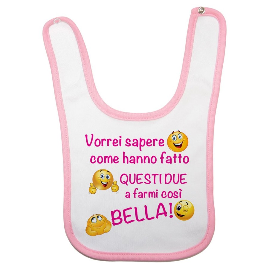 Bavaglino neonato vorrei sapere come hanno fatto questi due a farmi così bello Divertenti