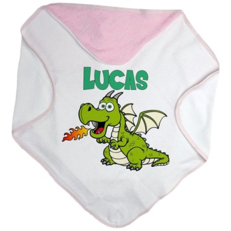 Accappatoio neonato personalizzato con nome baby draghetto Divertenti