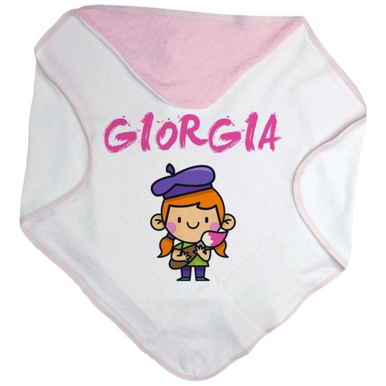 Accappatoio neonato personalizzato con nome piccolo artista Divertenti