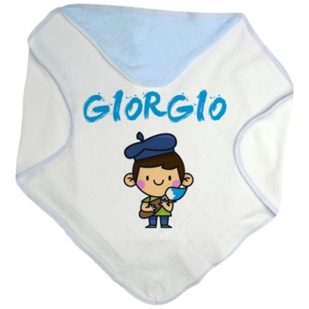 Accappatoio neonato personalizzato con nome piccolo artista Divertenti