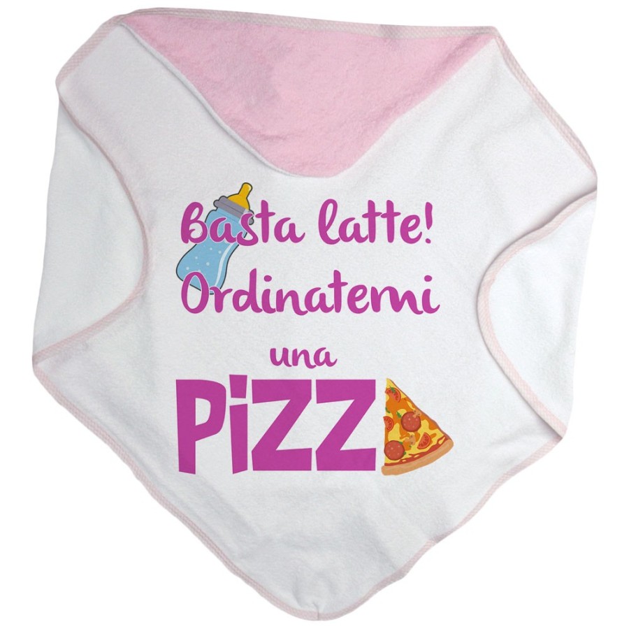 Accappatoio neonato basta latte ordinatemi una pizza Divertenti