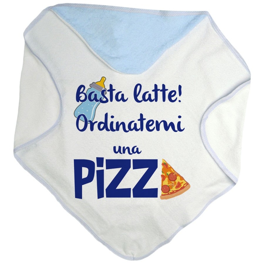 Accappatoio neonato basta latte ordinatemi una pizza Divertenti