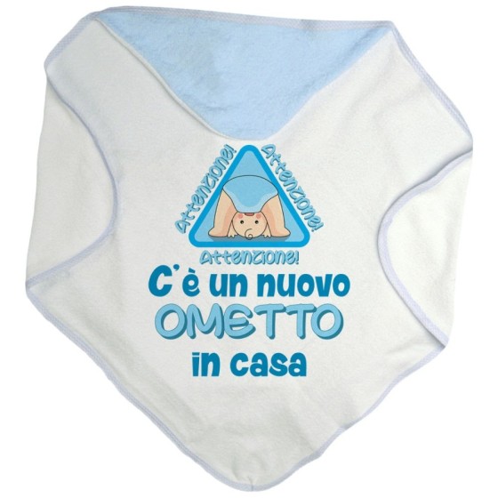 Accappatoio neonato attenzione c'è un nuovo ometto in casa Divertenti