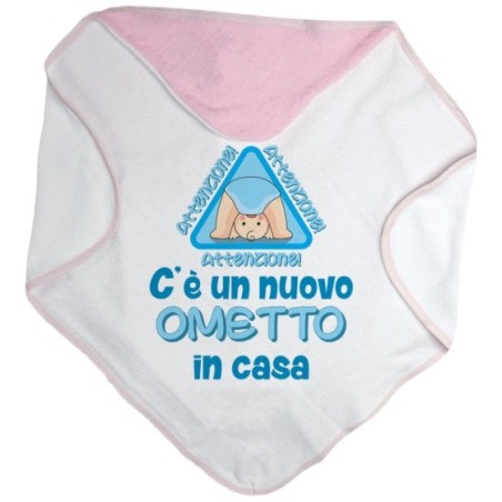 Accappatoio neonato attenzione c'è un nuovo ometto in casa Divertenti