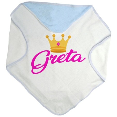 Accappatoio neonato personalizzato con nome e corona Divertenti